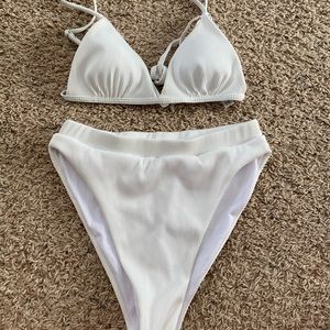 Off white high waisted bikini